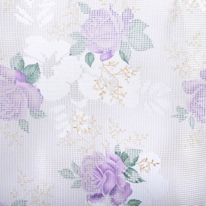 Штора Тюль "Летний сад" сиреневый 145х260 см, 1шт/компл.100% п/э