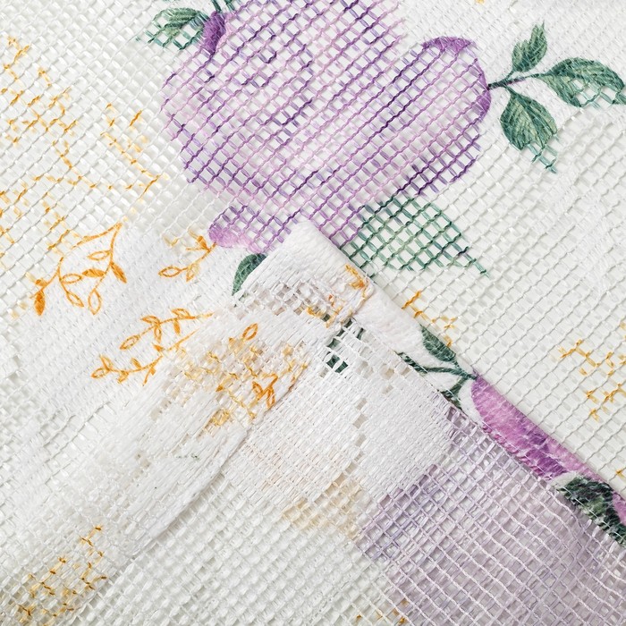 Штора Тюль "Летний сад" сиреневый 145х260 см, 1шт/компл.100% п/э