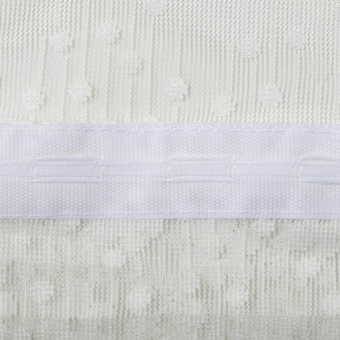 Штора-тюль «Весна», жаккард, 150 × 260 см, п/э (100 %), цвет молочный, 1 шт./компл.