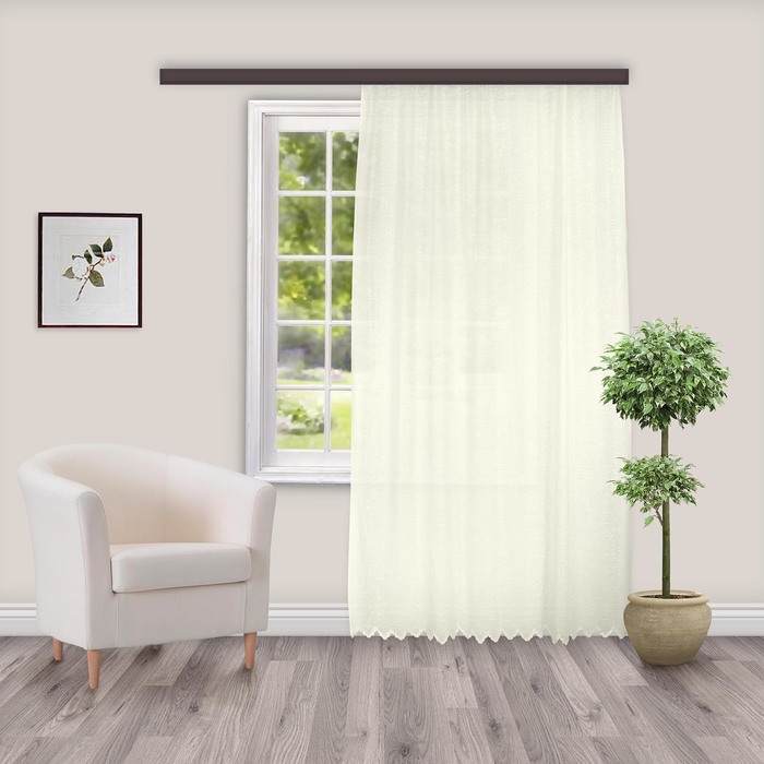 Штора Тюль жаккард "Ностальжи" молочный 260х300 см 1шт/компл.100% п/э