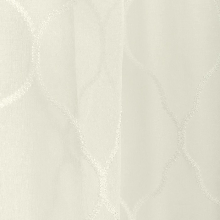 Штора Тюль с вышивкой Диамант 260х300 см, цв. молочный, 100% п/э