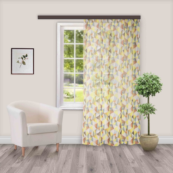 Штора Тюль-печать "Бирма" мульти 260х300 см 1шт/компл.100% п/э