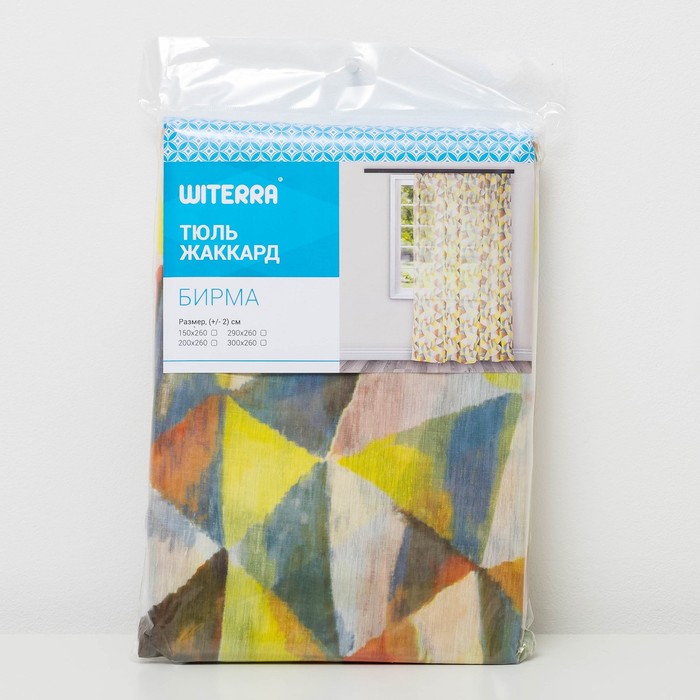 Штора Тюль-печать "Бирма" мульти 260х300 см 1шт/компл.100% п/э