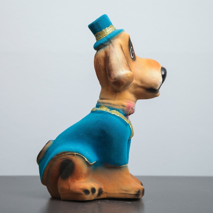 Копилка "Собака Аристократ", флок, бежевый