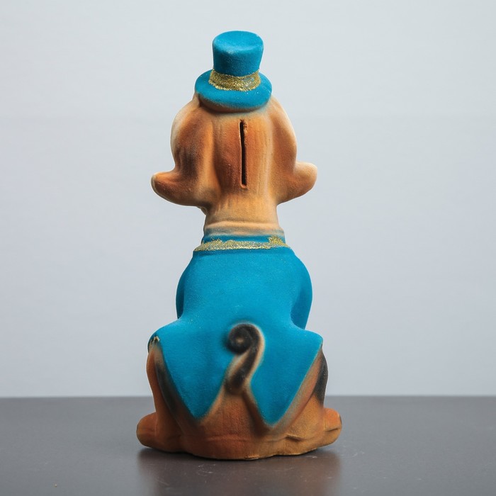 Копилка "Собака Аристократ", флок, бежевый