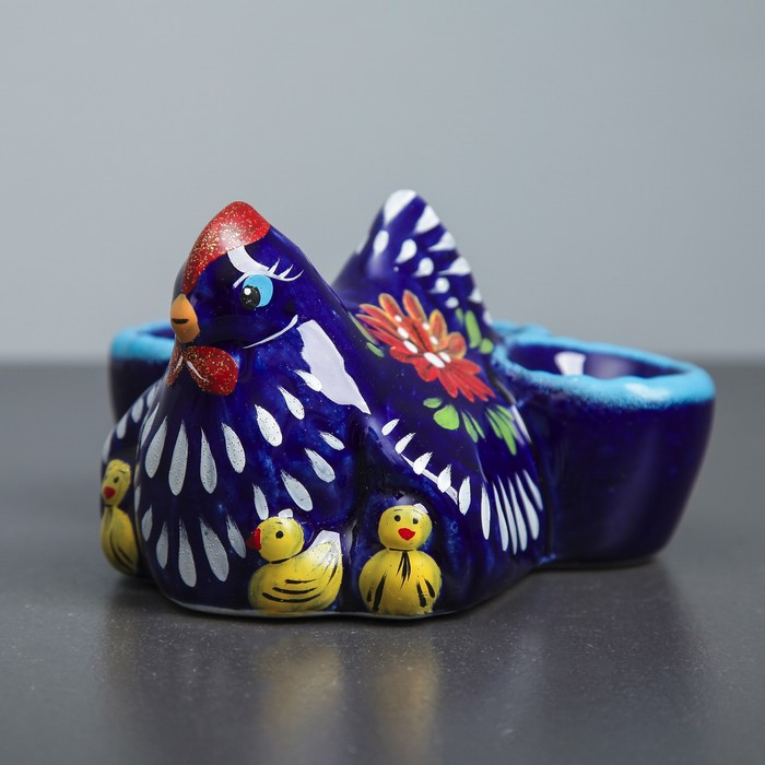 Подставка для яиц "Курочка Ряба", кобальт, 8,5*14 см