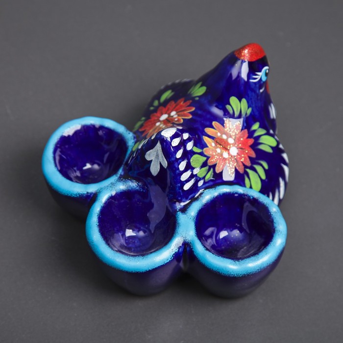 Подставка для яиц "Курочка Ряба", кобальт, 8,5*14 см
