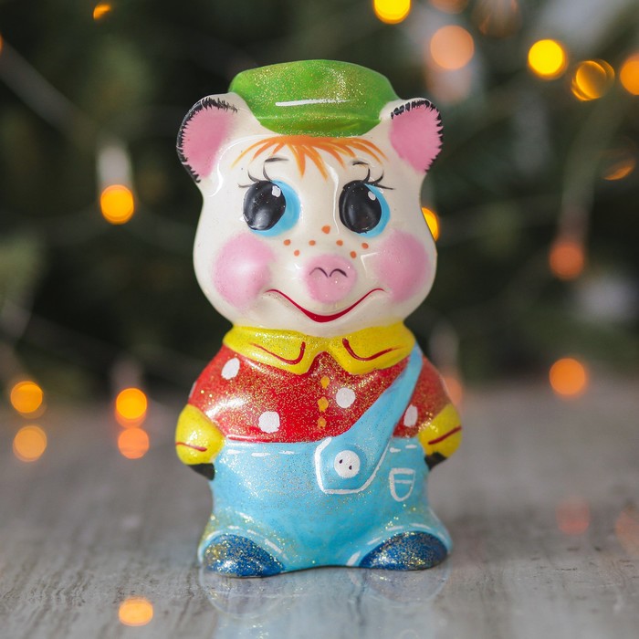 Копилка "Фунтик" 9,5*16 см цветной