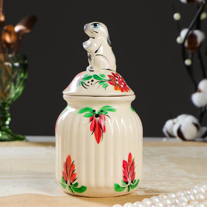 Сахарница "Кролик", 500 мл, цветы