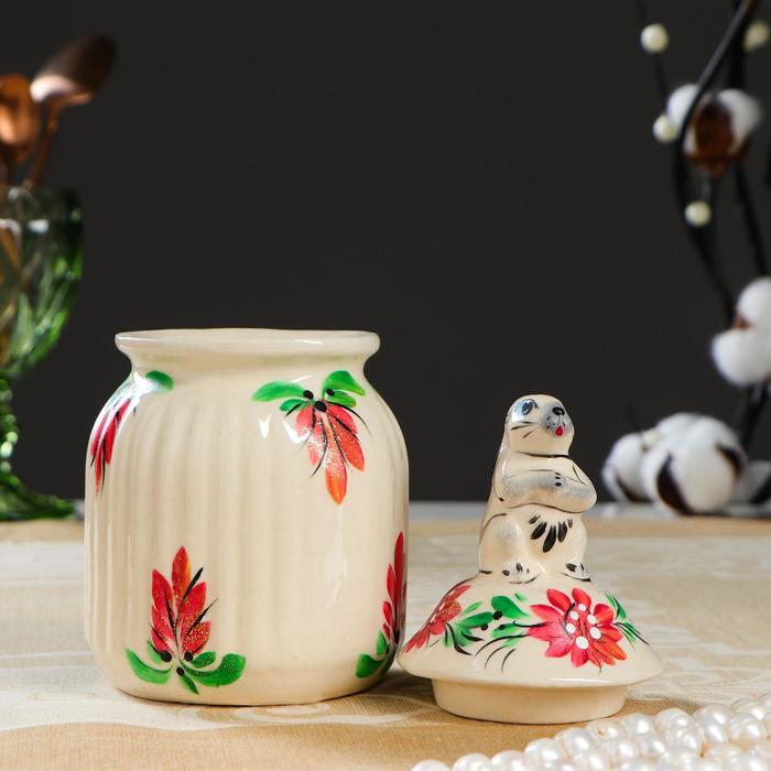 Сахарница "Кролик", 500 мл, цветы