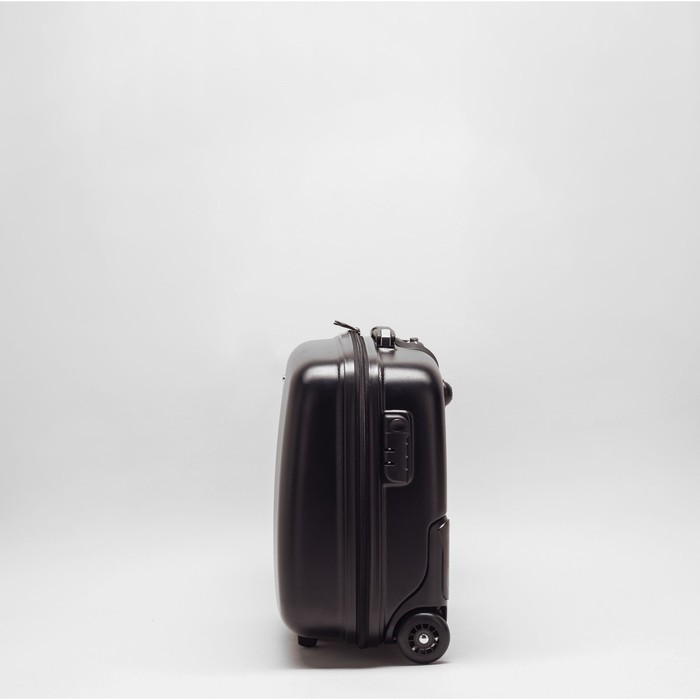 Чемодан мини 15", отдел на молнии, 2 колеса, кодовый замок, цвет чёрный