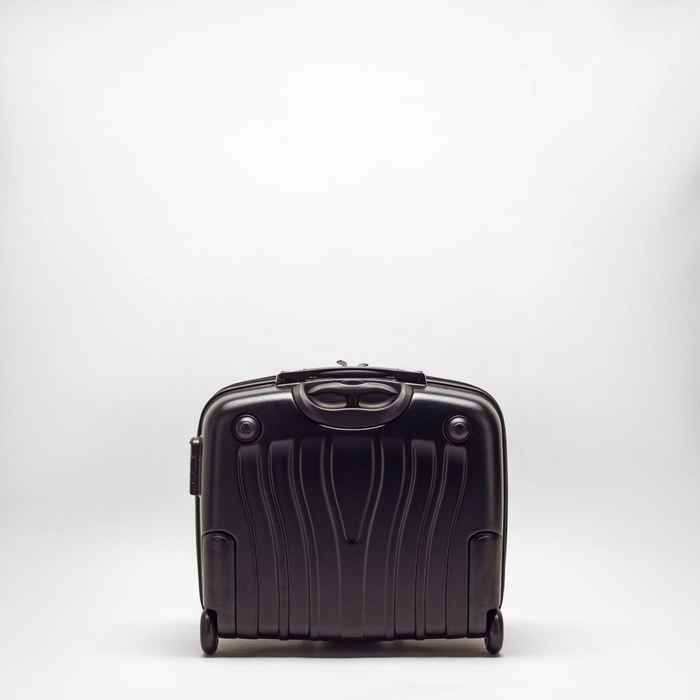 Чемодан мини 15", отдел на молнии, 2 колеса, кодовый замок, цвет чёрный