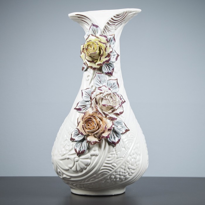 Ваза "Каприз" лепка цветы