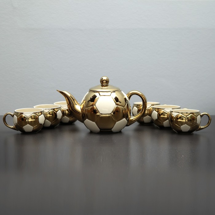 Чайный набор "Золотой футбол", 7 предметов