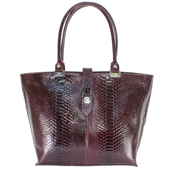 Сумка женская, натуральная кожа, цвет бордовый