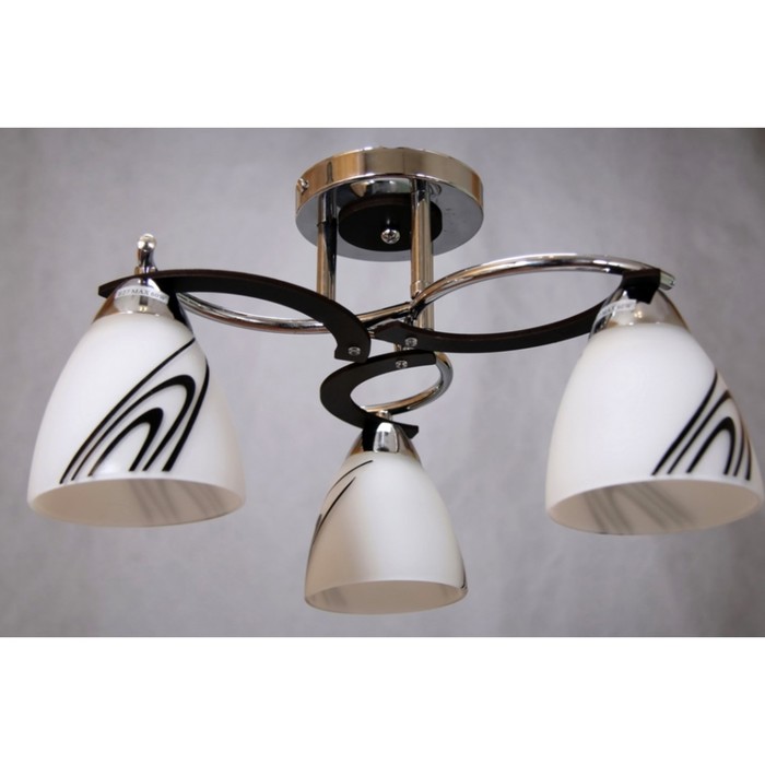 Люстра "Эстер" 3 лампы E27 60Вт хром 40х40х25см.