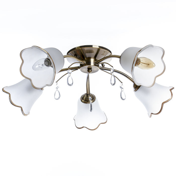 Люстра "Аклей" 5x60Вт E27 бронза