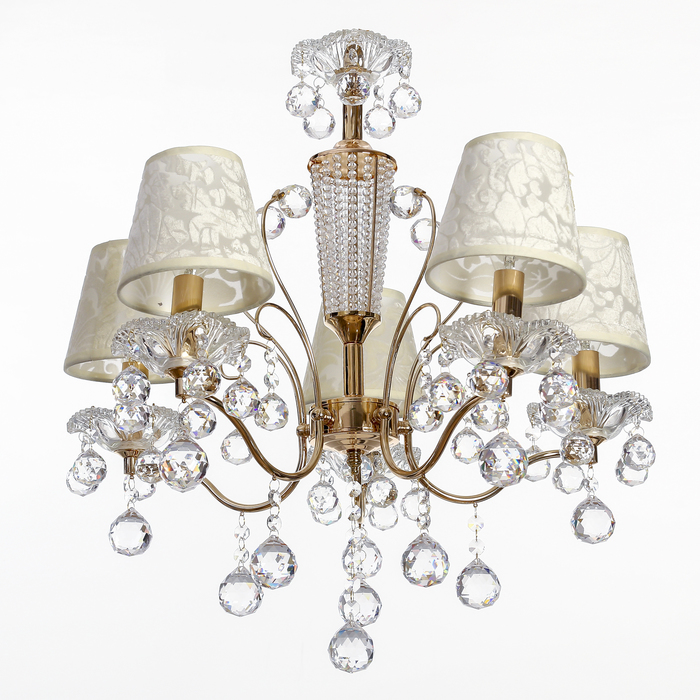 Люстра  "Кат" 5x60Вт E14 золото 60х60х60-115см.