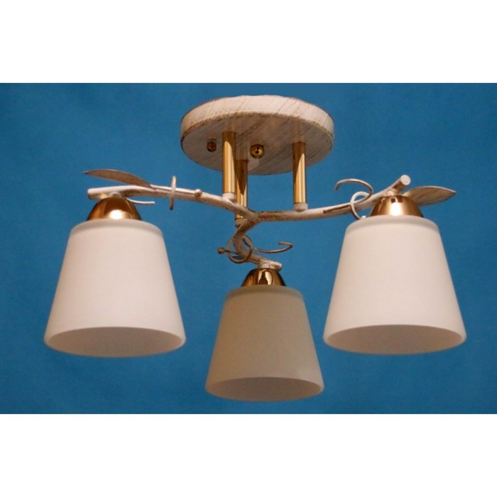 Люстра  "Кимберли"   3x60Вт E27 белый-золото