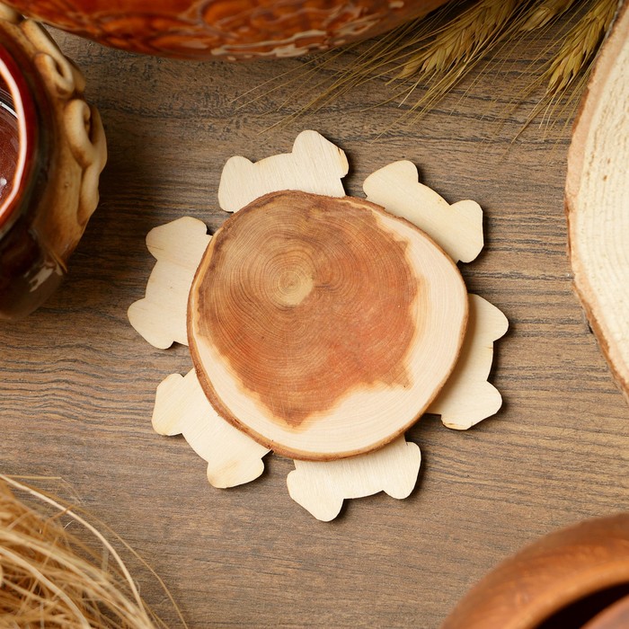 Подставка под горячее «Пятачки», D = 11 см, можжевельник