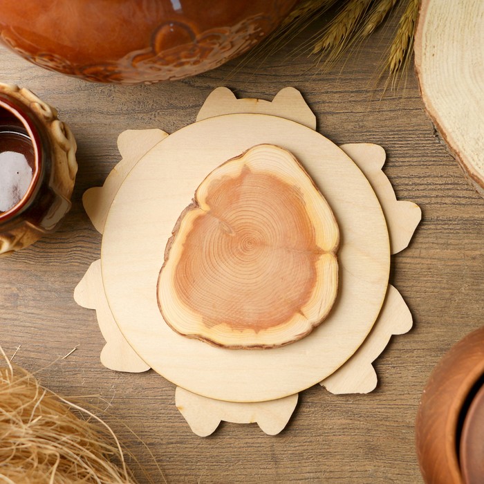 Подставка под горячее «Милые пятачки», D = 20 см, можжевельник