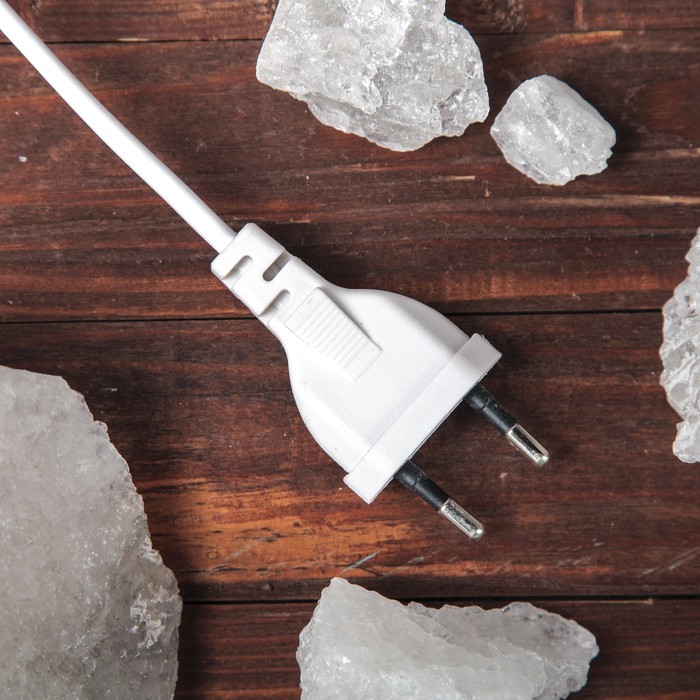 Соляной светильник "Чайки", корзина, 10 х 10 х 15 см, 2 кг, белый, деревянный декор