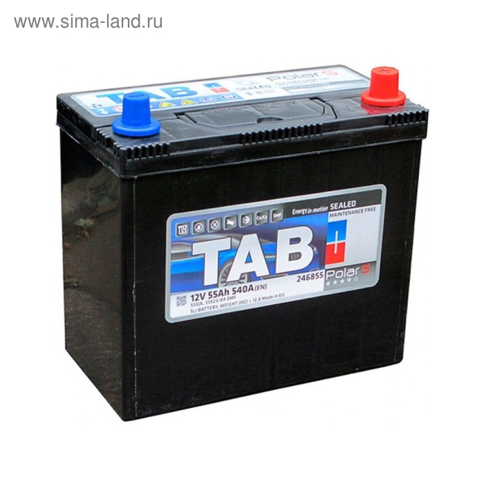 

Аккумуляторная батарея TAB Polar 55 А/ч - 6СТ АПЗ, Asia, обратная полярность, высокий