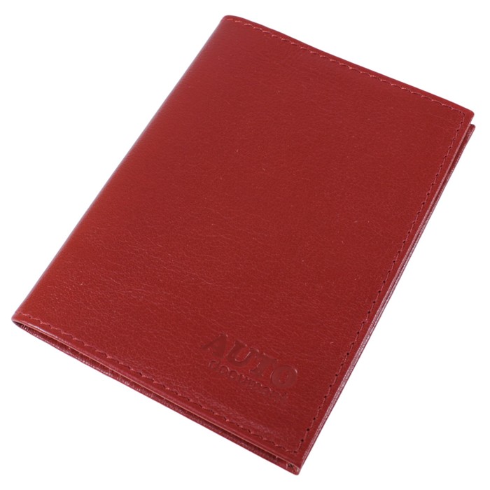 Обложка для автодокументов, цвет красный