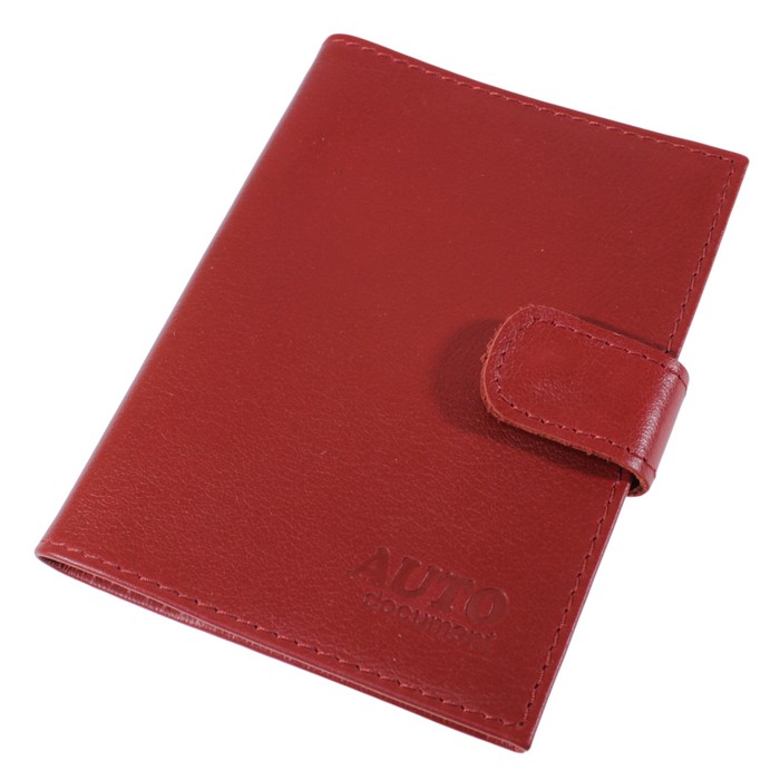 Обложка для автодокументов, цвет красный