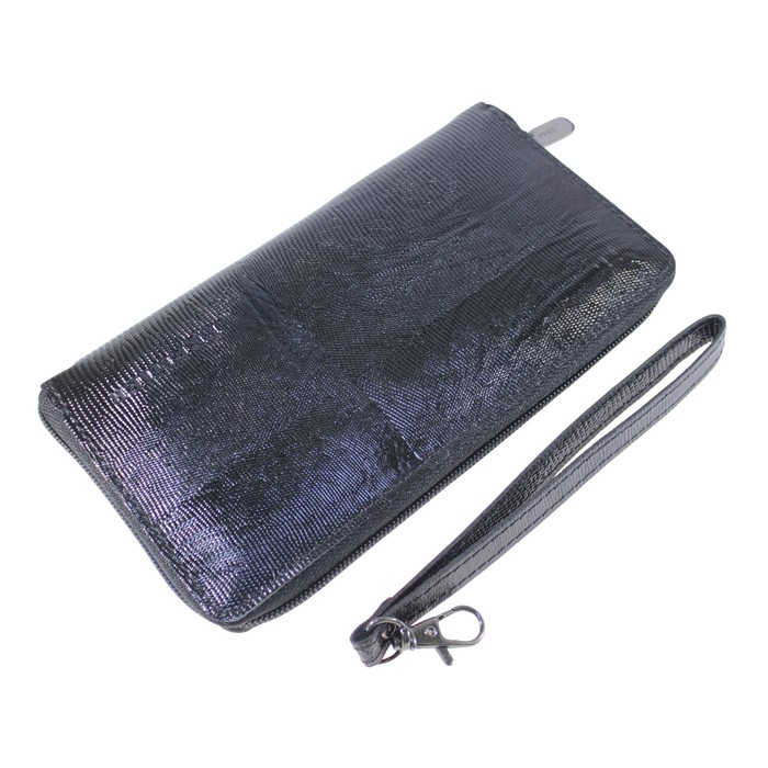 Портмоне женское, 2 отдела для купюр, для монет, для кредитных карт, цвет тёмно-коричневый