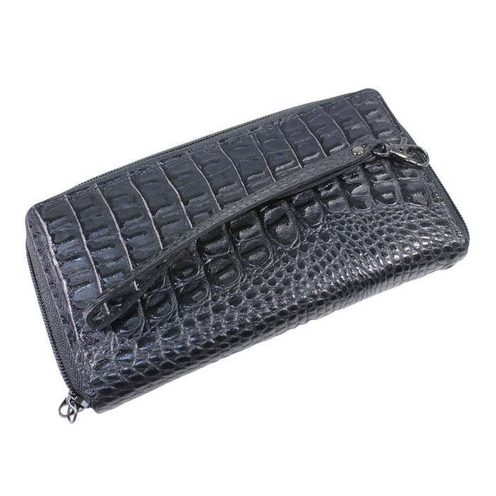 Портмоне женское, 2 отдела для купюр, для монет, для кредитных карт, цвет чёрный