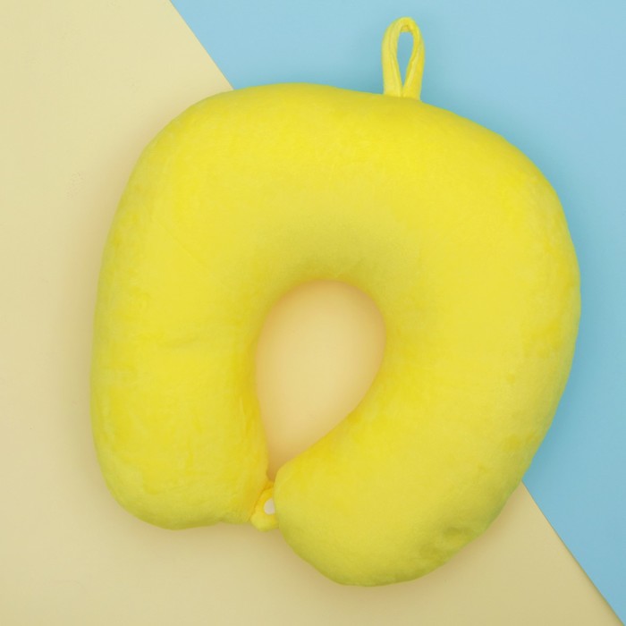 Мягкая игрушка-антистресс подголовник "Полосатик" с закплёпкой, цвет жёлтый