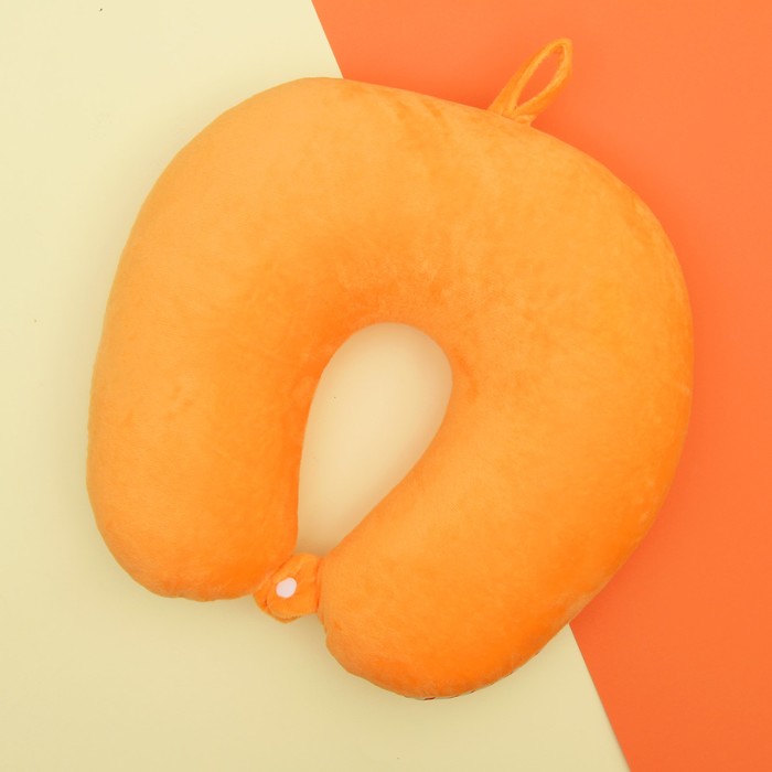 Мягкая игрушка-антистресс подголовник "Полосатик" с заклёпкой, цвет оранжевый