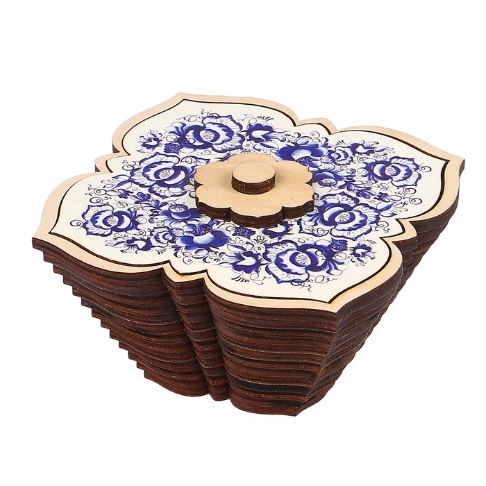 Сахарница «Гжель», 12,5×12,5 см, 330 мл