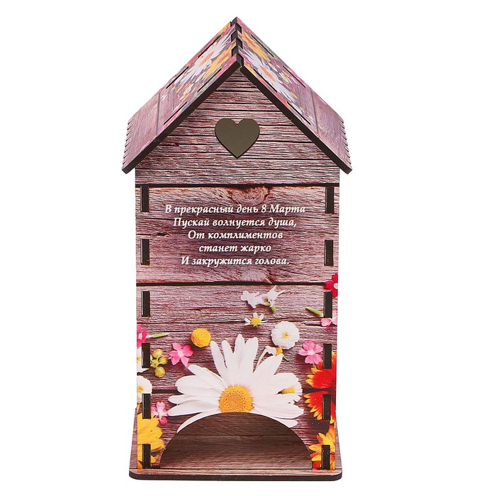 Чайный домик «Весенние цветы», 9,3х9,3х20 см