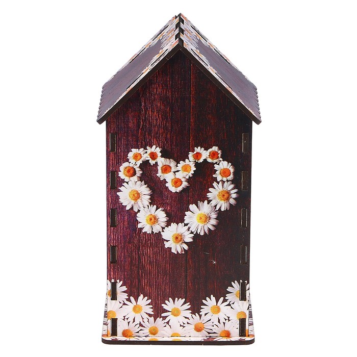 Чайный домик «Сердце из ромашек», 9,3×9,3×20 см