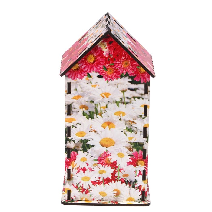 Чайный домик «Кошка», цветы, 9,3×9,3×20 см