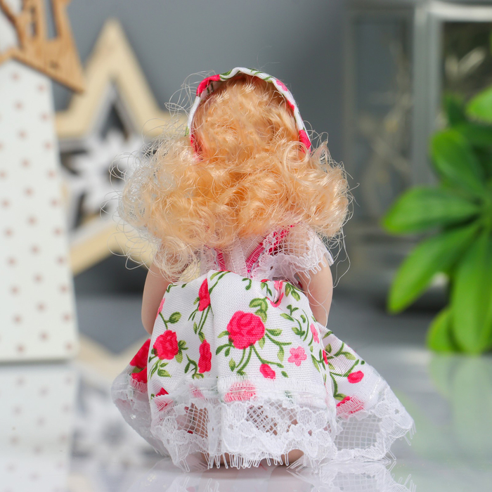 Кукла коллекционная керамика "Малышка в платье в цветочек" 10,5 см МИКС
