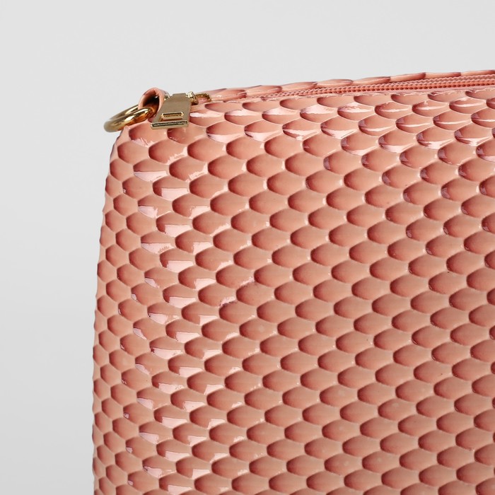 Сумка женская, отдел на молнии, регулируемый ремень, цвет бежевый