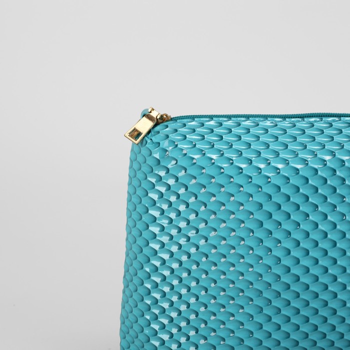 Сумка женская, отдел на молнии, регулируемый ремень, цвет бирюзовый