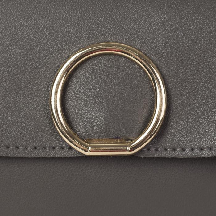 Сумка женская, отдел на молнии, регулируемый ремень, цвет серый