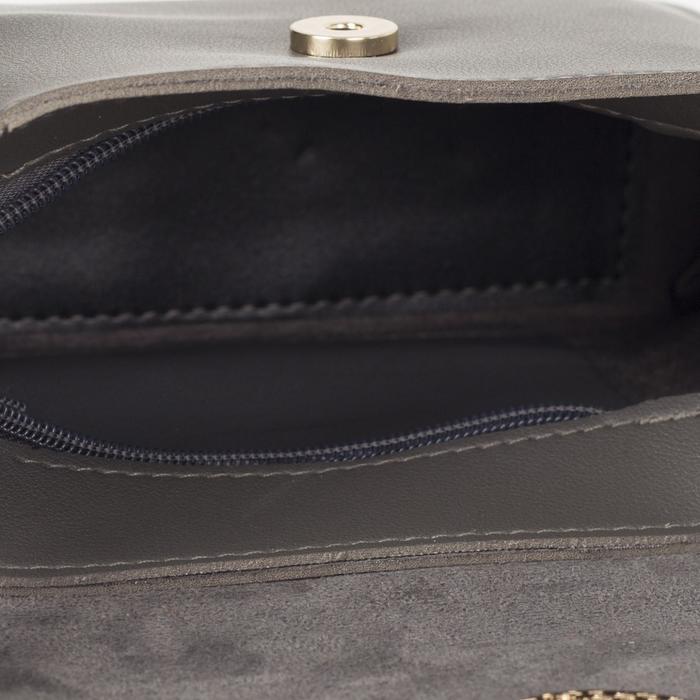 Сумка женская, отдел на молнии, регулируемый ремень, цвет серый