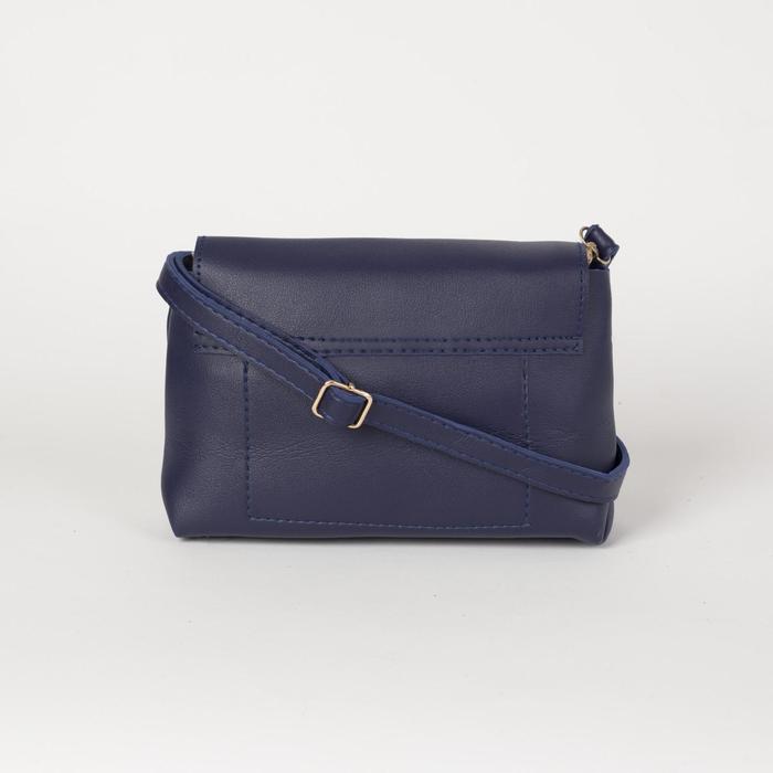 Сумка женская, отдел на молнии, регулируемый ремень, цвет синий