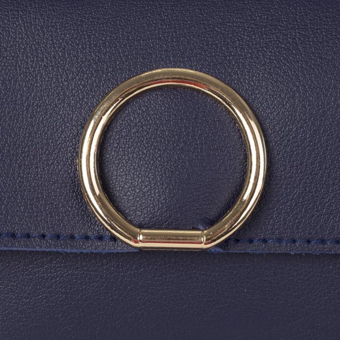 Сумка женская, отдел на молнии, регулируемый ремень, цвет синий