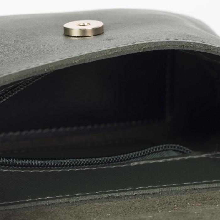 Сумка женская, отдел на молнии, регулируемый ремень, цвет зелёный