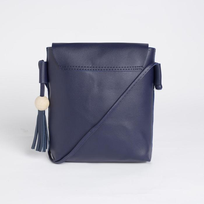 Сумка женская, отдел на молнии, регулируемый ремень, цвет синий