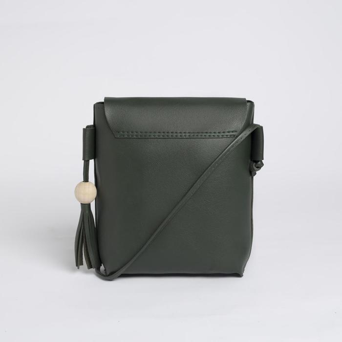 Сумка женская, отдел на молнии, регулируемый ремень, цвет зелёный