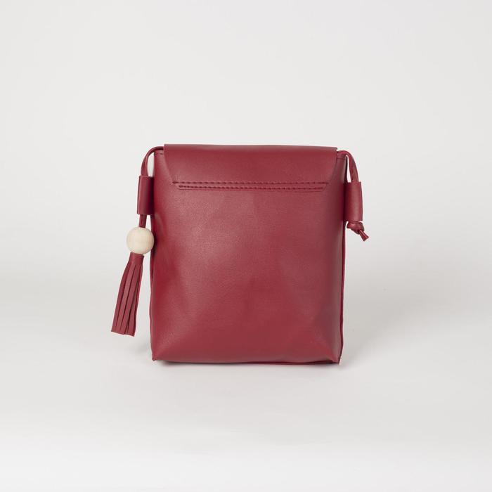 Сумка женская, отдел на молнии, регулируемый ремень, цвет бордовый