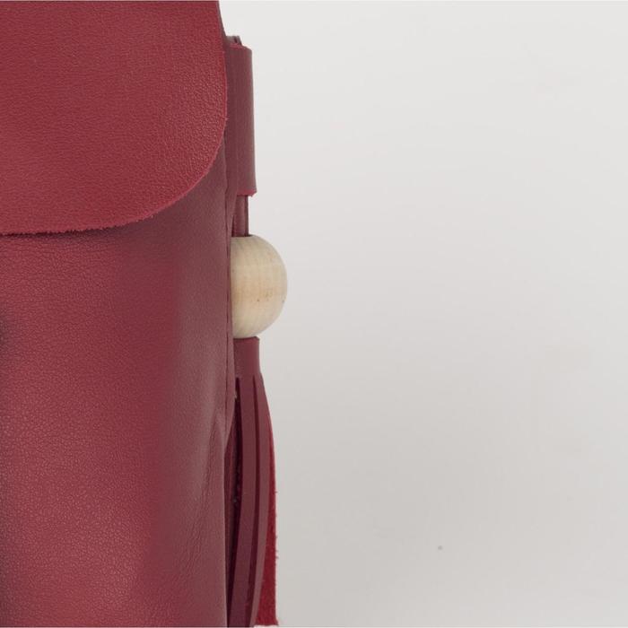 Сумка женская, отдел на молнии, регулируемый ремень, цвет бордовый