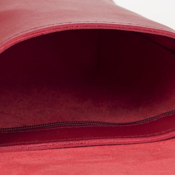 Сумка женская, отдел на молнии, регулируемый ремень, цвет бордовый